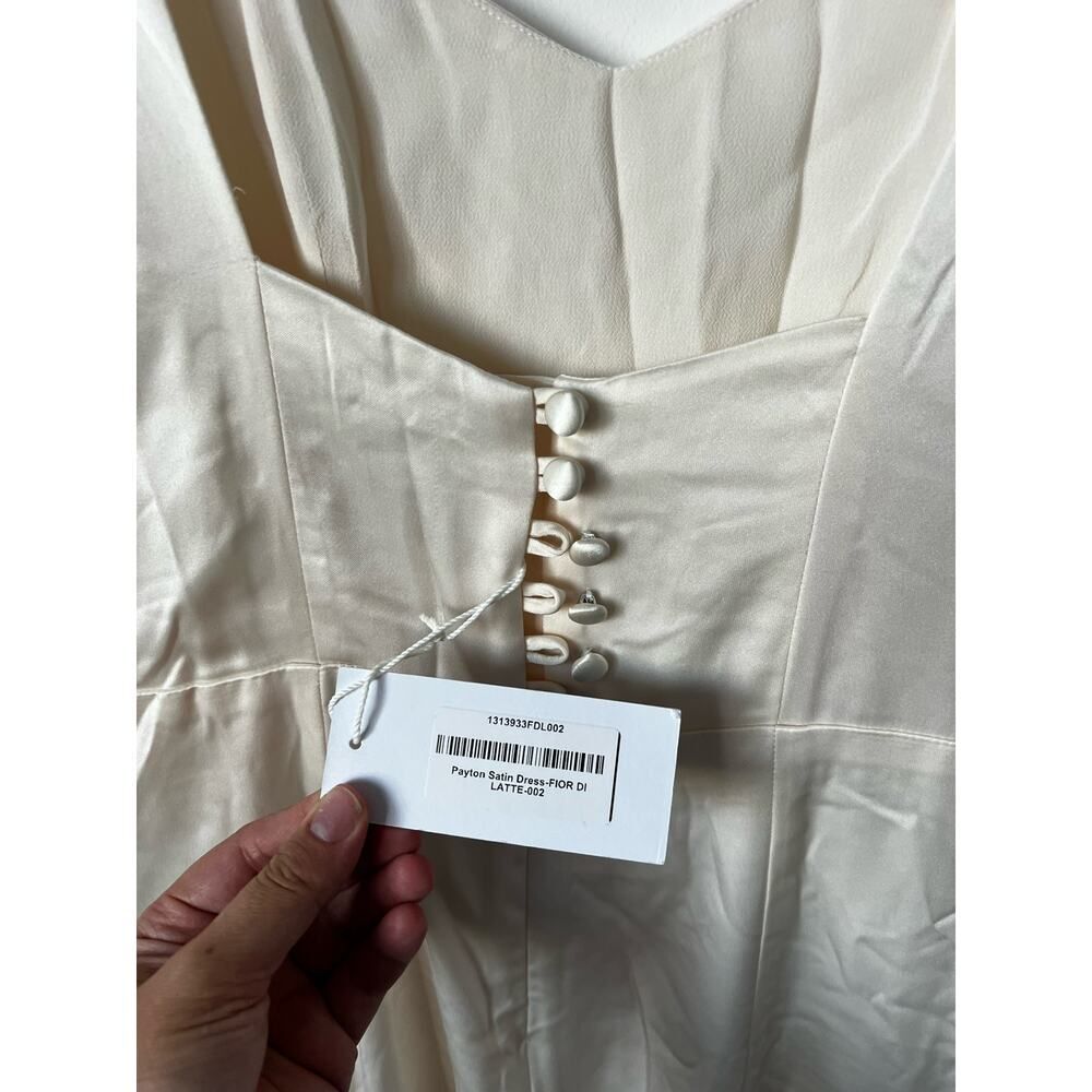 Reformation Payton Satin Dress in Fior Di Latte - new with tags - Picture 4 of 8